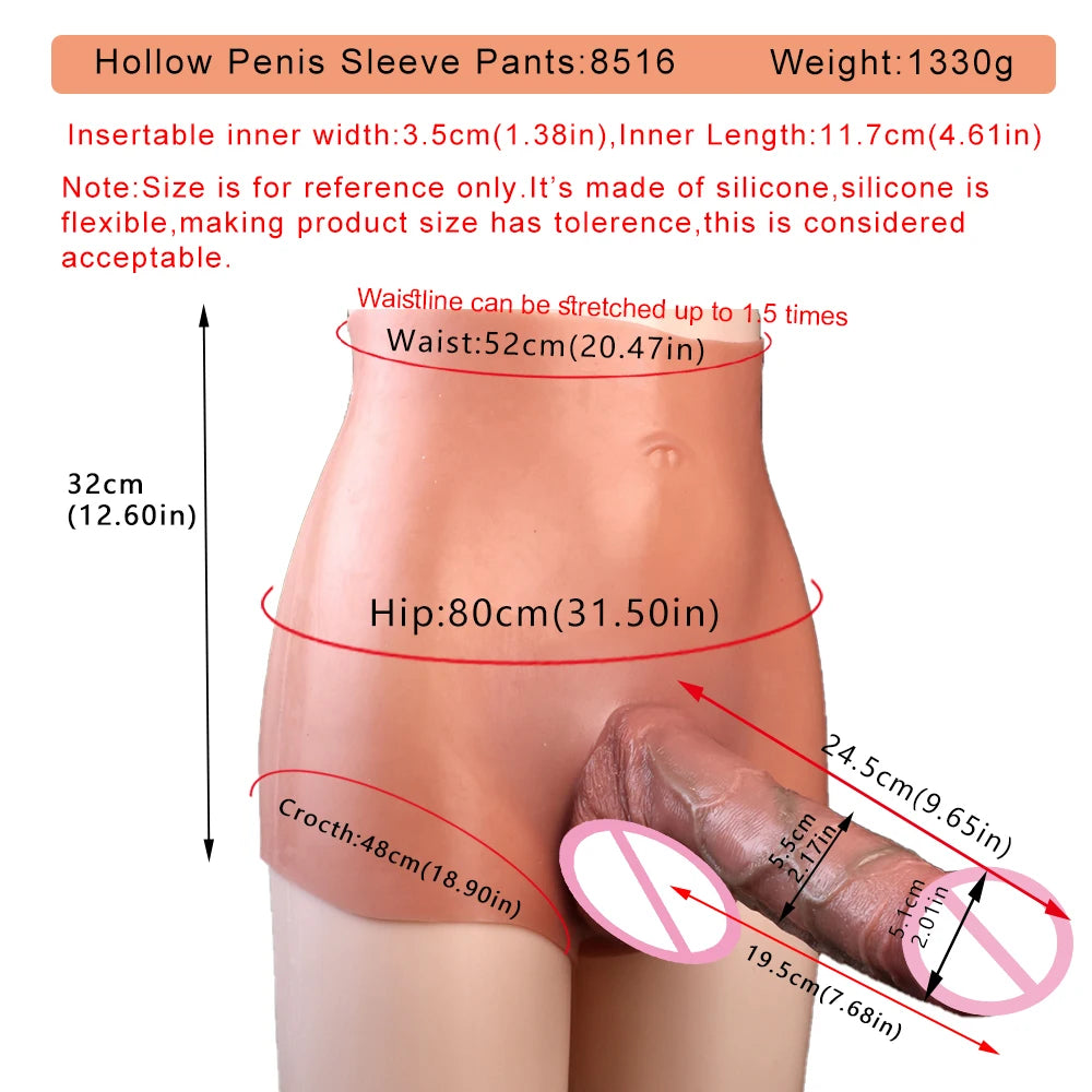 SXXY 10 Styles Large Strapon Hollow Dildo For Men Women Gay Silicone Male Penis Sleeve Pants Delay Ejaculation Sex Toys