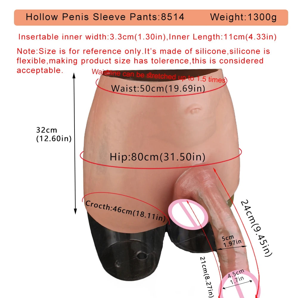 SXXY 10 Styles Large Strapon Hollow Dildo For Men Women Gay Silicone Male Penis Sleeve Pants Delay Ejaculation Sex Toys