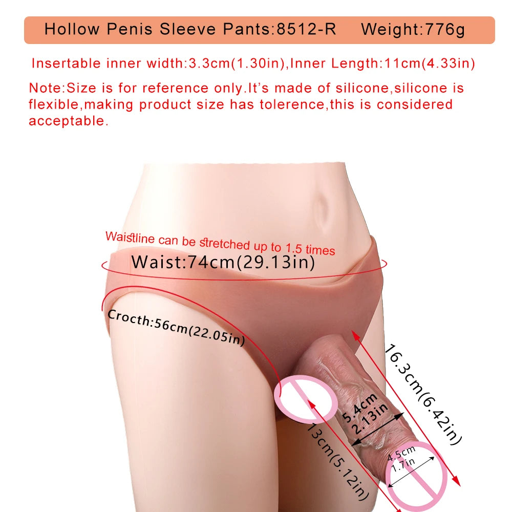 SXXY 10 Styles Large Strapon Hollow Dildo For Men Women Gay Silicone Male Penis Sleeve Pants Delay Ejaculation Sex Toys