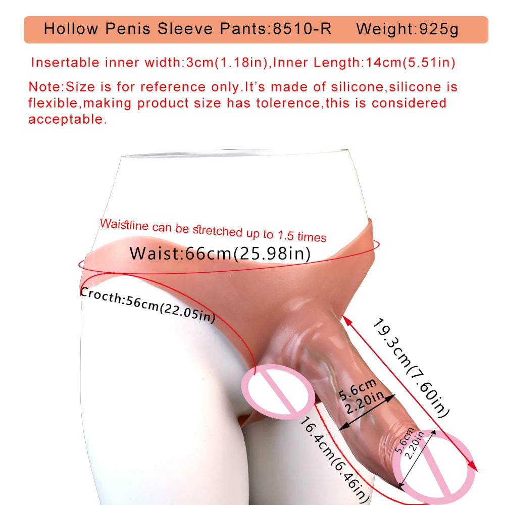 SXXY 10 Styles Large Strapon Hollow Dildo For Men Women Gay Silicone Male Penis Sleeve Pants Delay Ejaculation Sex Toys